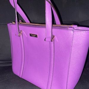 Kate Spade Double Zipper Merlot Satchel Purple New